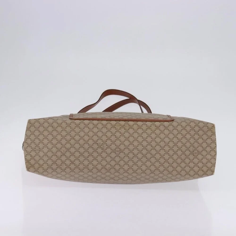 Authentic CELINE Macadam Canvas Shoulder Bag PVC Beige Gold - Picture 12 of 16